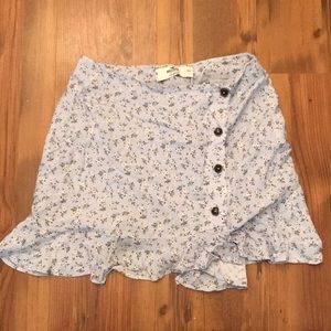 Medium blue flowered skirt from Hollister